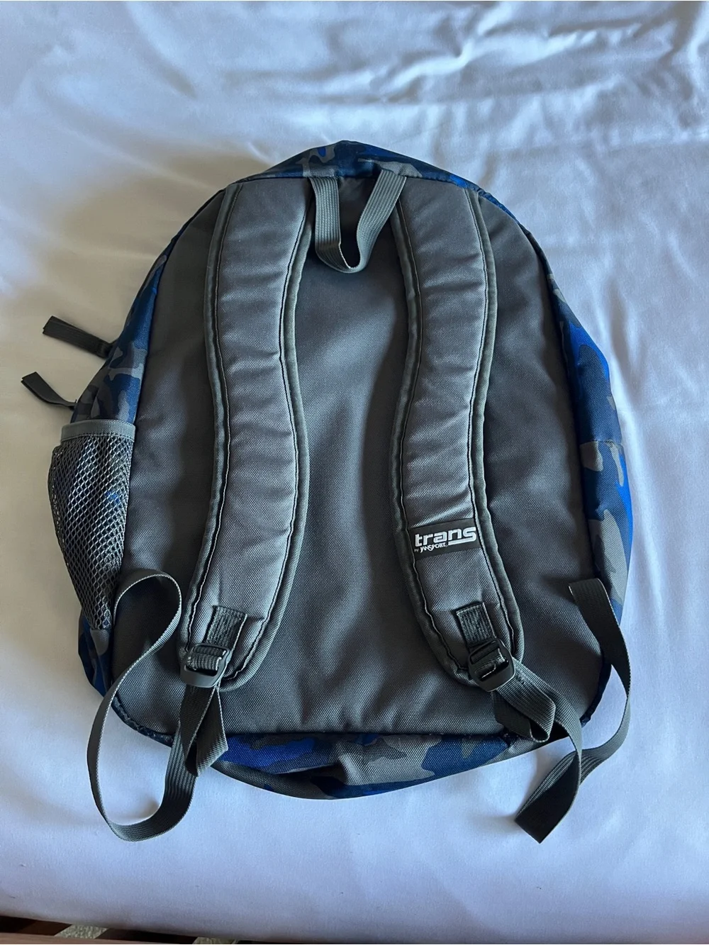 Trans by JanSport Blue Camo Backpack School Bookbag Travel Daypack